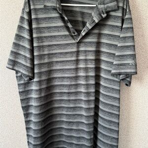 adidas Charcoal Striped Polo Shirt